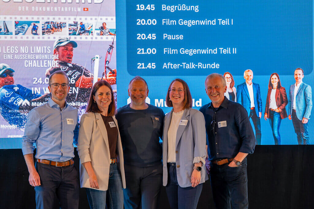 Firmenevent v.l.n.r. Toni und Julia Mühlfeld, Rüdiger Böhm, Carolin Weihrauch und Helge Mühlfeld